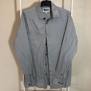 EXPRESS Men's Shirt 1MX Grey Extra Slim Fit